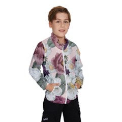 Roses Vintage Pattern Kids  Windbreaker