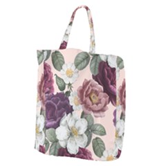 Roses Vintage Pattern Giant Grocery Tote by Valentinaart