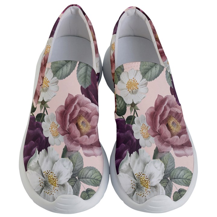 Roses Vintage Pattern Women s Lightweight Slip Ons