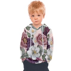 Roses Vintage Pattern Kids  Overhead Hoodie