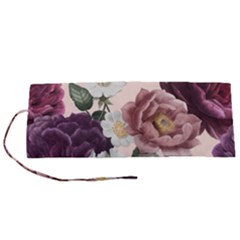 Roses Vintage Pattern Roll Up Canvas Pencil Holder (s)