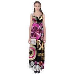 Pop Socket - Gemz Empire Waist Maxi Dress by KzFashionShop