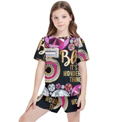 Pop Socket - Gemz Kids  Tee And Sports Shorts Set by KzFashionShop