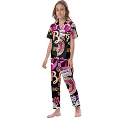 Pop Socket - Gemz Kids  Satin Short Sleeve Pajamas Set by KzFashionShop