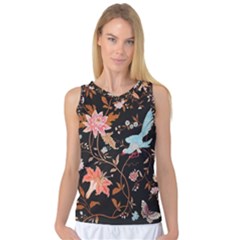 Vintage Floral Pattern Women s Basketball Tank Top by Valentinaart