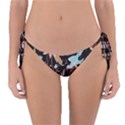 Vintage Floral pattern Reversible Bikini Bottom View1