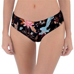 Vintage Floral Pattern Reversible Classic Bikini Bottoms by Valentinaart