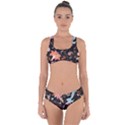 Vintage Floral pattern Criss Cross Bikini Set View1