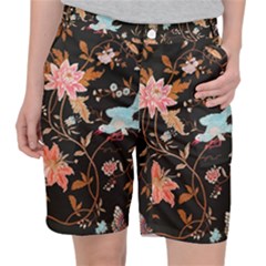 Vintage Floral Pattern Pocket Shorts by Valentinaart