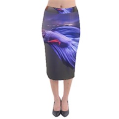 Betta Fish Photo And Wallpaper Cute Betta Fish Pictures Velvet Midi Pencil Skirt