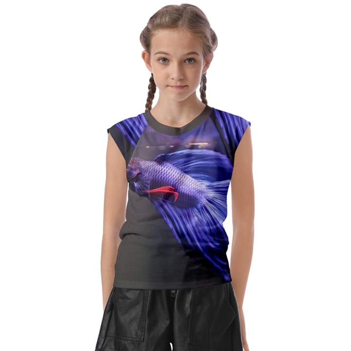 Betta Fish Photo And Wallpaper Cute Betta Fish Pictures Kids  Raglan Cap Sleeve Tee