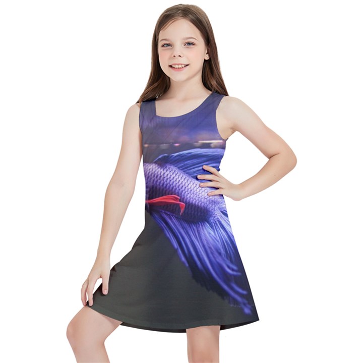 Betta Fish Photo And Wallpaper Cute Betta Fish Pictures Kids  Lightweight Sleeveless Dress