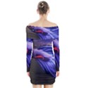 Betta Fish Photo And Wallpaper Cute Betta Fish Pictures Long Sleeve Off Shoulder Dress View2