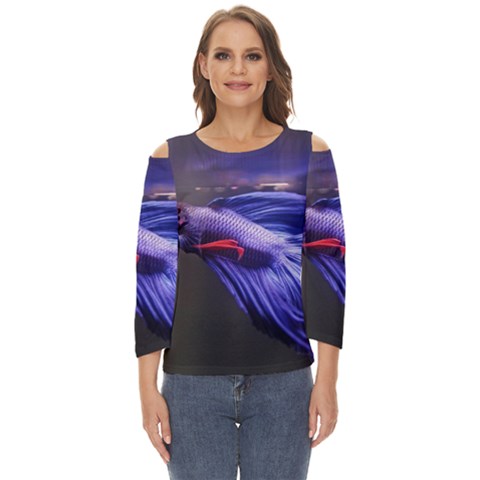 Betta Fish Photo And Wallpaper Cute Betta Fish Pictures Cut Out Wide Sleeve Top by StoreofSuccess