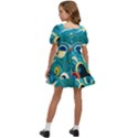 Waves Ocean Sea Abstract Whimsical (2) Kids  Short Sleeve Dolly Dress View4