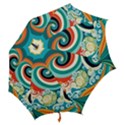 Wave Waves Ocean Sea Abstract Whimsical Hook Handle Umbrellas (Large) View2