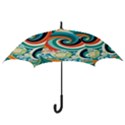 Wave Waves Ocean Sea Abstract Whimsical Hook Handle Umbrellas (Large) View3