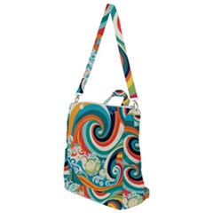 Wave Waves Ocean Sea Abstract Whimsical Crossbody Backpack