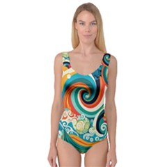 Wave Waves Ocean Sea Abstract Whimsical Princess Tank Leotard 