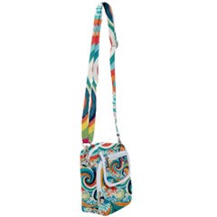 Wave Waves Ocean Sea Abstract Whimsical Shoulder Strap Belt Bag