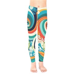 Wave Waves Ocean Sea Abstract Whimsical Kids  Leggings