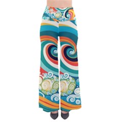 Wave Waves Ocean Sea Abstract Whimsical So Vintage Palazzo Pants