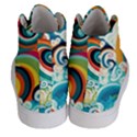 Wave Waves Ocean Sea Abstract Whimsical Women s Hi-Top Skate Sneakers View4