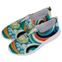 Wave Waves Ocean Sea Abstract Whimsical No Lace Lightweight Shoes View2