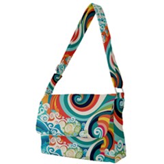 Wave Waves Ocean Sea Abstract Whimsical Full Print Messenger Bag (s)