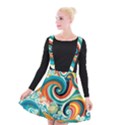 Wave Waves Ocean Sea Abstract Whimsical Suspender Skater Skirt View1