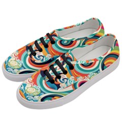 Wave Waves Ocean Sea Abstract Whimsical Women s Classic Low Top Sneakers by Jancukart