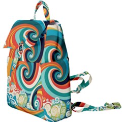 Wave Waves Ocean Sea Abstract Whimsical Buckle Everyday Backpack