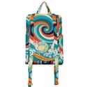 Wave Waves Ocean Sea Abstract Whimsical Buckle Everyday Backpack View3