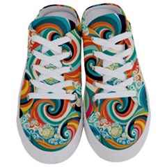 Wave Waves Ocean Sea Abstract Whimsical Half Slippers