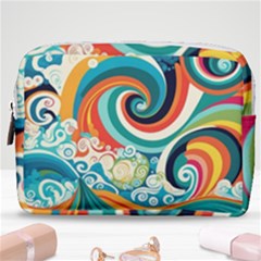 Wave Waves Ocean Sea Abstract Whimsical Make Up Pouch (medium) by Jancukart