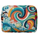 Wave Waves Ocean Sea Abstract Whimsical Make Up Pouch (Large) View1