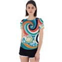 Wave Waves Ocean Sea Abstract Whimsical Back Cut Out Sport Tee View1