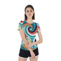 Wave Waves Ocean Sea Abstract Whimsical Back Cut Out Sport Tee View2