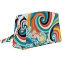 Wave Waves Ocean Sea Abstract Whimsical Wristlet Pouch Bag (Large) View1