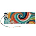 Wave Waves Ocean Sea Abstract Whimsical Roll Up Canvas Pencil Holder (S) View1