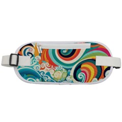 Wave Waves Ocean Sea Abstract Whimsical Rounded Waist Pouch