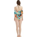 Wave Waves Ocean Sea Abstract Whimsical Halter Flowy Bikini Set  View2