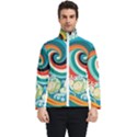 Wave Waves Ocean Sea Abstract Whimsical Men s Bomber Jacket View1