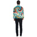 Wave Waves Ocean Sea Abstract Whimsical Men s Bomber Jacket View4