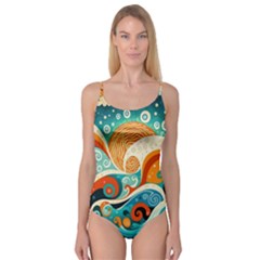 Waves Ocean Sea Abstract Whimsical (3) Camisole Leotard 