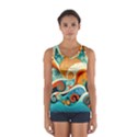 Waves Ocean Sea Abstract Whimsical (3) Sport Tank Top  View1