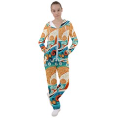 Waves Ocean Sea Abstract Whimsical (3) Women s Tracksuit by Jancukart