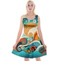 Waves Ocean Sea Abstract Whimsical (3) Reversible Velvet Sleeveless Dress View1