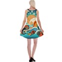 Waves Ocean Sea Abstract Whimsical (3) Reversible Velvet Sleeveless Dress View2