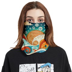 Waves Ocean Sea Abstract Whimsical (3) Face Covering Bandana (two Sides) by Jancukart